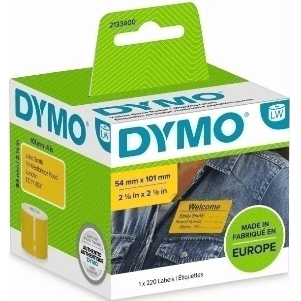 Dymo 99014 Yellow 2133400 Labelwriter Standard Shipping Labels 54x101mm 220 Labels Roll 2133400 - SuperOffice