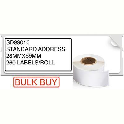 Dymo Bulk Permanent Address Labels 28 X 89Mm Standard Paper White 24 Rolls NL00073 - SuperOffice