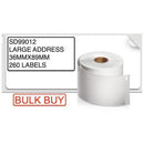 Dymo Bulk Permanent Address Labels 36 X 89Mm Standard Paper White 24 Rolls NL00072 - SuperOffice