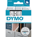Dymo D1 Labelling Tape 12mmx7m Black On White 45013 Genuine S0720530 - SuperOffice