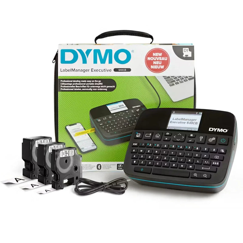 DYMO LabelManager Executive 640 CB Label Printer Kitcase QWY Keyboard Black 2202121 - SuperOffice