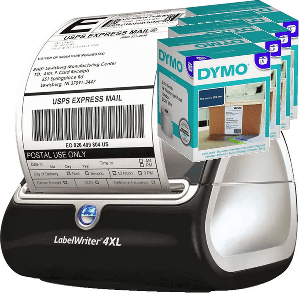 Dymo Labelwriter 4XL Label Printer + 4 Rolls Dymo Labels Starter Set 1860979 + 4x(S0904980) - SuperOffice