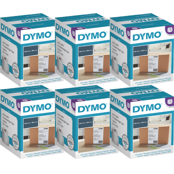 Dymo LabelWriter 4XL/5XL 220 Shipping Labels Rolls 104X159mm S0904980 eParcel Pack 6 BULK S0904980 (6 Pack) - SuperOffice