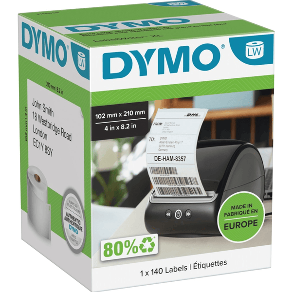 Dymo LW Labels DHL Courier 102X210mm Roll 140 Labels 5XL/4XL 2166659 - SuperOffice