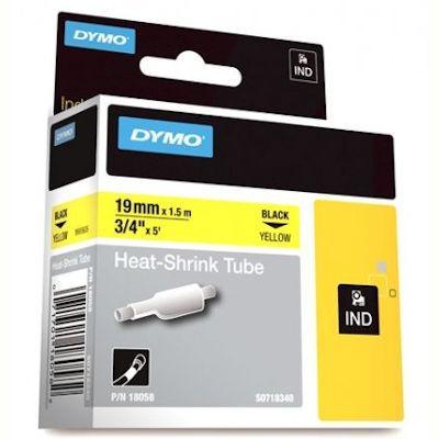 Dymo Rhino Industrial Heat Shrink Tubing 19Mm Black On Yellow 18058 - SuperOffice