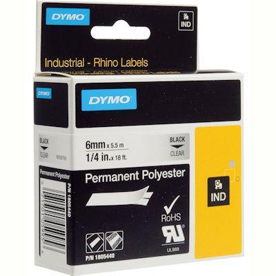 Dymo Rhino Industrial Tape Permanent Polyester 6Mm Clear 1805440 - SuperOffice