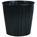 Elements Fluteline Metal Waste Bin 15 Litre Black 30492 - SuperOffice