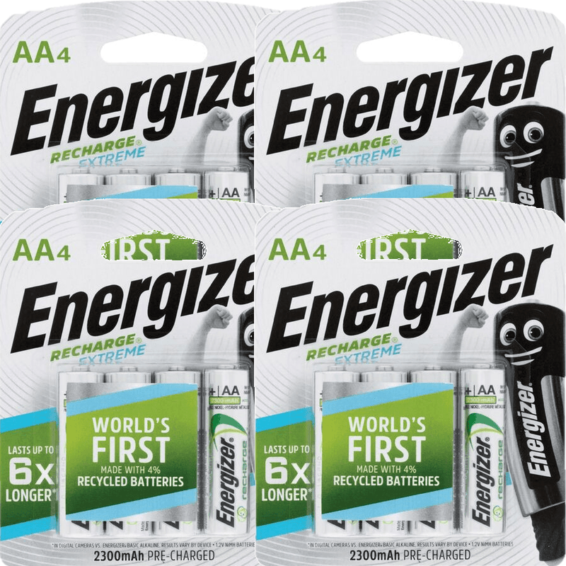Energizer Rechargeable AA Batteries Battery Pack 16 Bulk NH15BP4T (4 Packs of 4) - SuperOffice