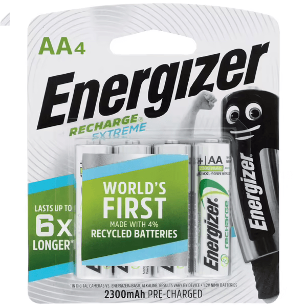 Energizer Rechargeable AA Batteries Battery Pack 16 Bulk NH15BP4T (4 Packs of 4) - SuperOffice