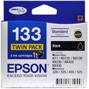 Epson 133 Ink Cartridge Black Pack 2 C13T133194 - SuperOffice