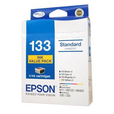 Epson 133 Ink Cartridge High Yield Colour+Black Value Pack 5 C13T133694 - SuperOffice