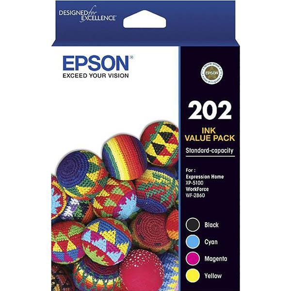 Epson 202 Ink Cartridge 4 Colour Value Pack C13T02N692 - SuperOffice