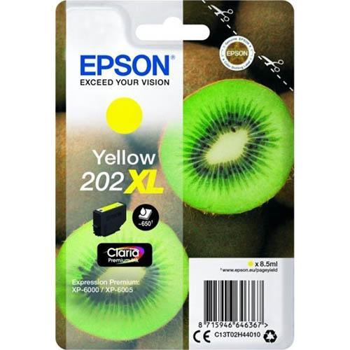 Epson 202Xl Ink Cartridge High Yield Yellow C13T02P492 - SuperOffice