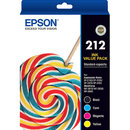 Epson 212 Ink Cartridge Value Pack Black/Cyan/Magenta/Yellow Colours Expression/WorkForce C13T02R692 - SuperOffice