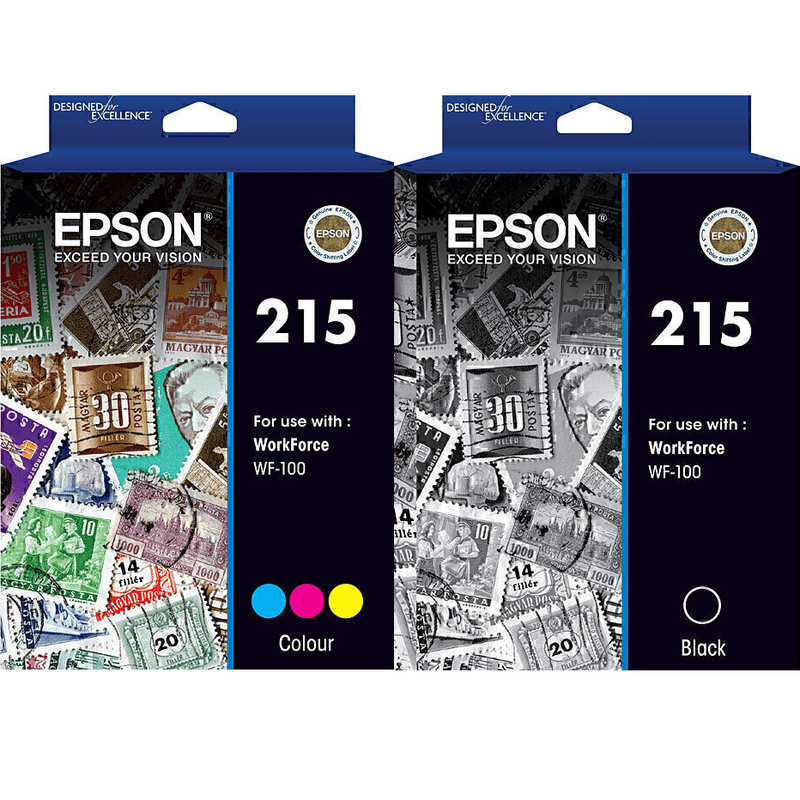 Epson 215 Ink Cartridge Black/Cyan/Magenta/Yellow Set WF-100 WorkForce Epson 215 Set - SuperOffice