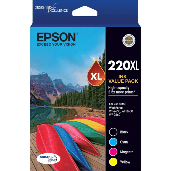 Epson 220XL Ink Cartridge High Yield Value Pack 4 C13T294692 - SuperOffice