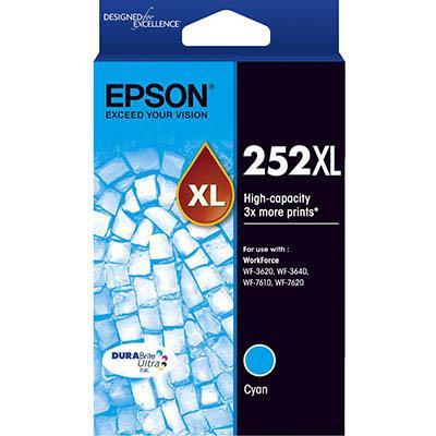 Epson 252Xl Ink Cartridge High Yield Cyan C13T253292 - SuperOffice