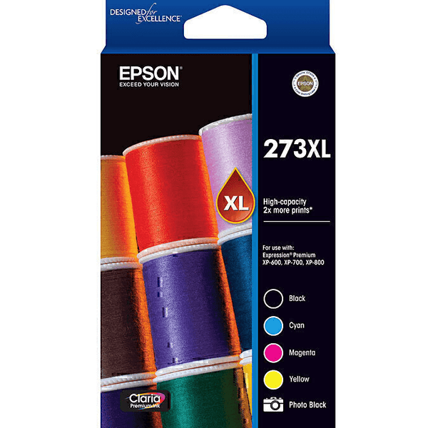 Epson 273XL Ink Cartridge High Yield Value Pack Black/Photo Black/Cyan/Yellow/Magenta C13T275792 - SuperOffice