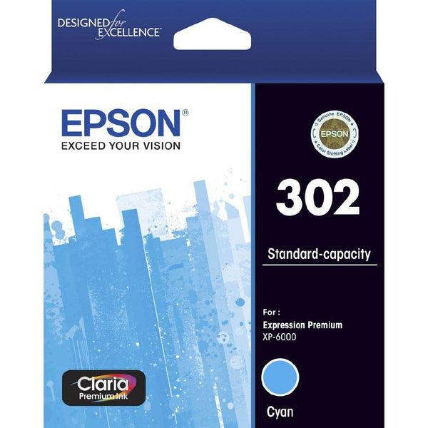 Epson 302 Ink Cartridge Cyan C13T01W292 - SuperOffice