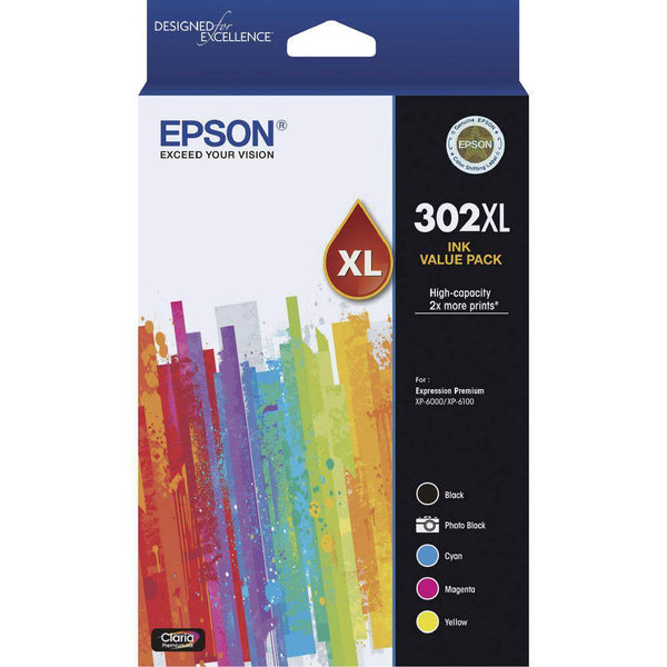Epson 302 Ink Cartridge High Yield 5 Colour Value Pack C13T01Y792 - SuperOffice