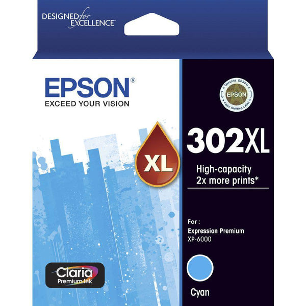 Epson 302 Ink Cartridge High Yield Cyan C13T01Y292 - SuperOffice