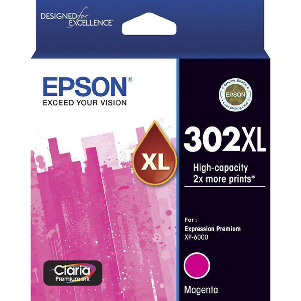 Epson 302 Ink Cartridge High Yield Magenta C13T01Y392 - SuperOffice