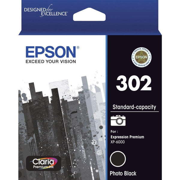 Epson 302 Ink Cartridge Photo Black C13T01W192 - SuperOffice