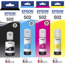 Epson 502 Ink Cartridge Bottle Black/Cyan/Magenta/Yellow Set T502 Genuine Epson 502 Set - SuperOffice
