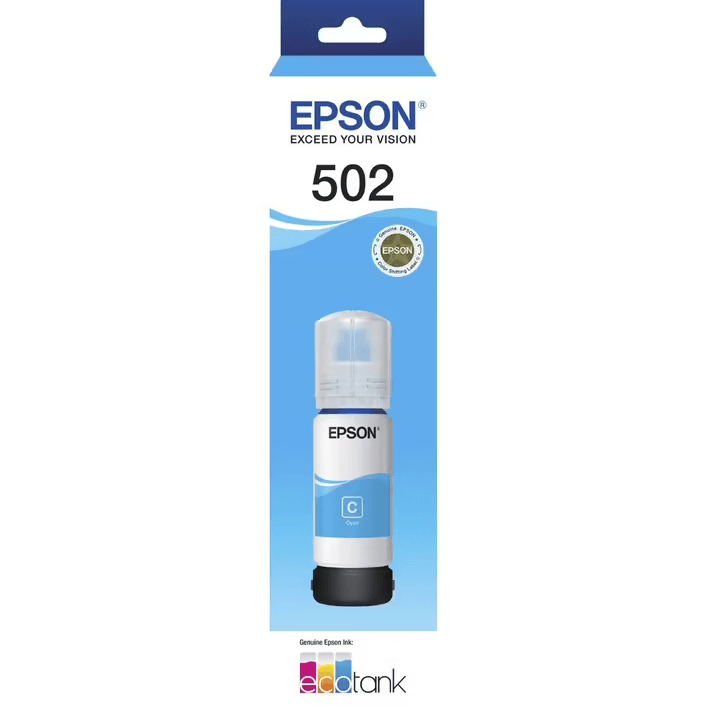 Epson 502 Ink Cartridge Bottle Black/Cyan/Magenta/Yellow Set T502 Genuine Epson 502 Set - SuperOffice