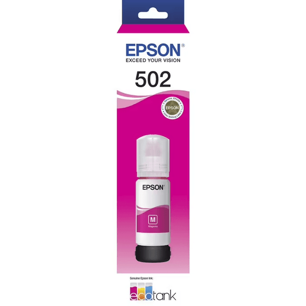 Epson 502 Ink Cartridge Bottle Magenta T502 Genuine Original C13T03K392 - SuperOffice