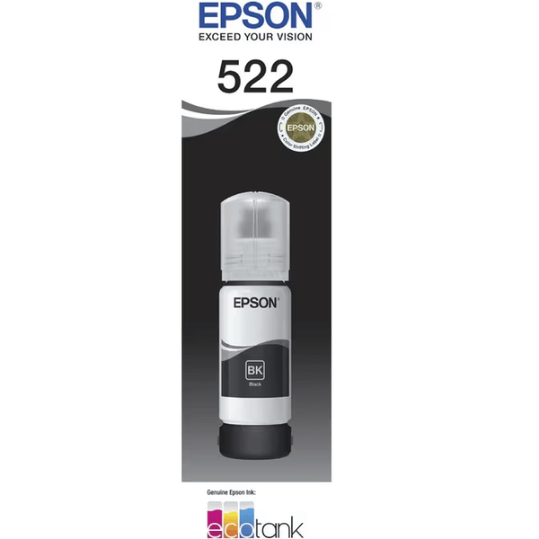 Epson 522 Black Ink Bottle Cartridge Refill EcoTank Genuine Original C13T00M192 - SuperOffice