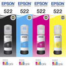 Epson 522 Ink Bottle Set Cartridge Refill Black/Cyan/Magenta/Yellow EcoTank Genuine Original Epson 522 Set - SuperOffice