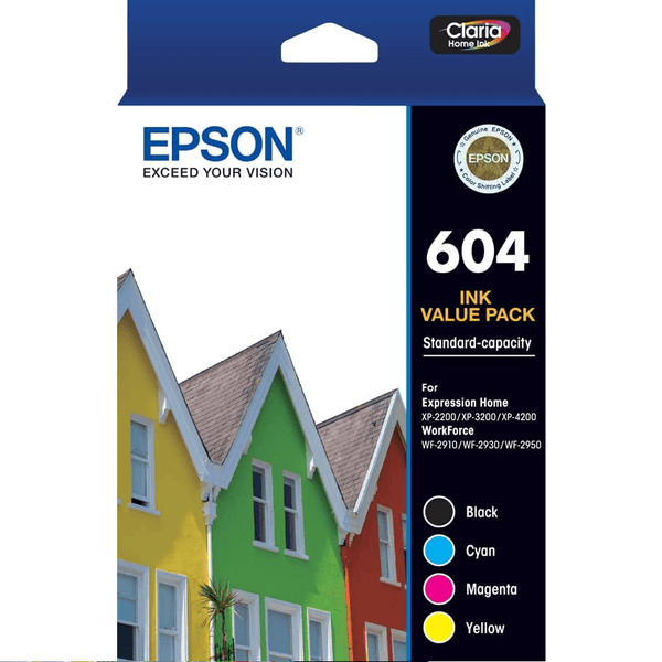 Epson 604 Ink Cartridge Set Black/Cyan/Magenta/Yellow 4 Colour Genuine Original C13T10G692 - SuperOffice