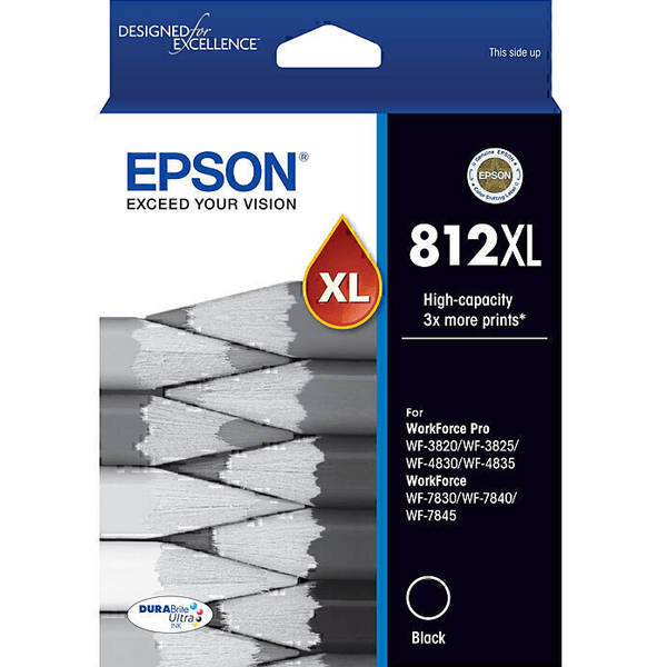 Epson 812XL Ink Cartridge High Yield Black C13T05E192 Genuine Original C13T05E192 - SuperOffice