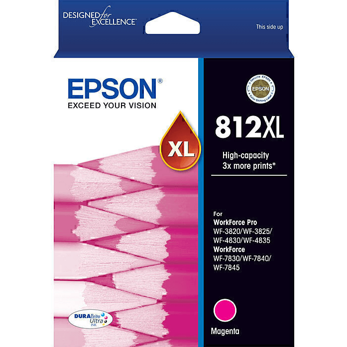 Epson 812XL Ink Cartridge High Yield Magenta C13T05E392 Genuine Original C13T05E392 - SuperOffice
