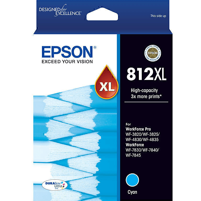 Epson 812XL Set Ink Cartridge High Yield Black/Cyan/Magenta/Yellow Genuine Original Epson 812XL Set - SuperOffice