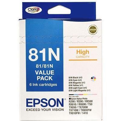 Epson 81N Ink Cartridge High Yield Value Pack 6 C13T111792 - SuperOffice