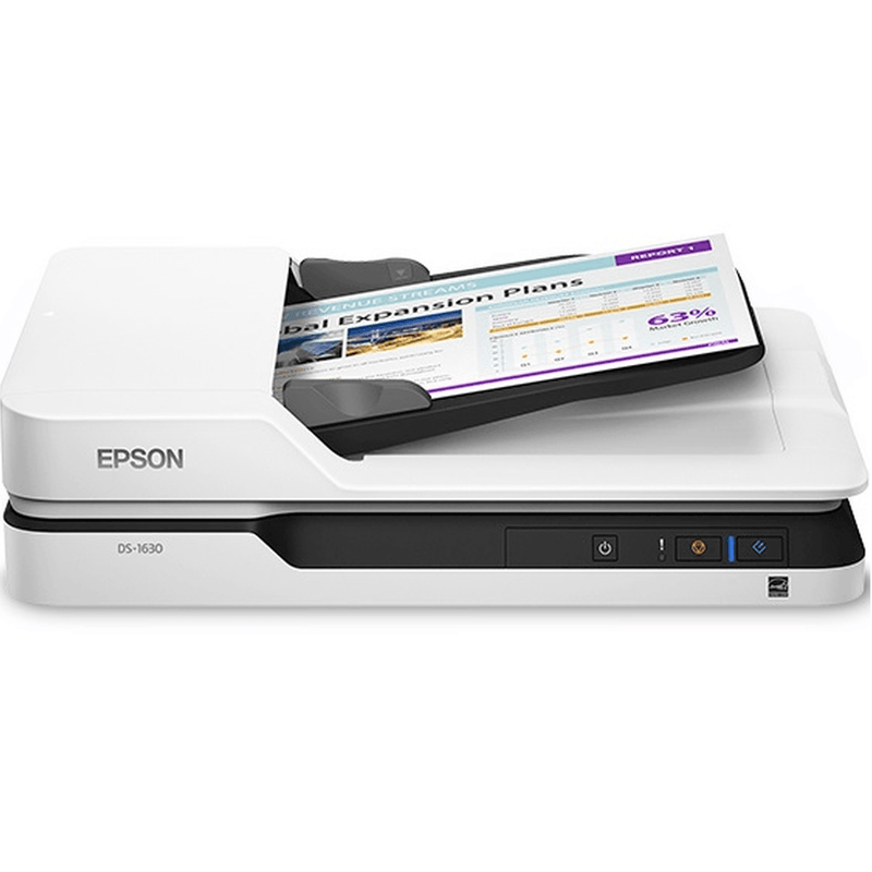 Epson DS-1630 Workforce Flatbed Feeder Document Scanner White B11B239501 - SuperOffice