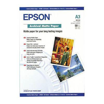 Epson Paper Archival Matte 192Gsm A3 Pack 50 C13S041344 - SuperOffice