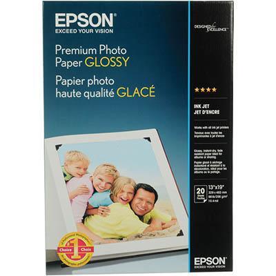 Epson Premium Glossy Photo Paper Plus 255Gsm A3 Pack 20 C13S041289 - SuperOffice