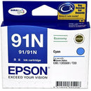 Epson T1072 No.91N Ink Cartridge Cyan C13T107292 - SuperOffice