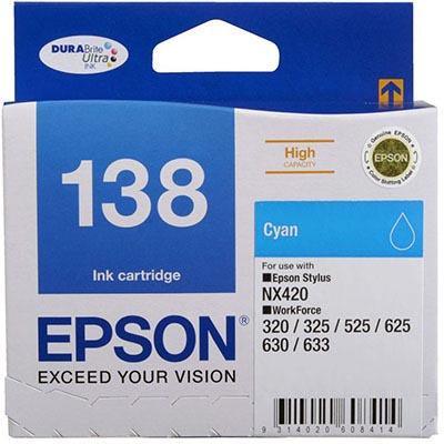 Epson T1382 138 Ink Cartridge High Yield Cyan C13T138292 - SuperOffice