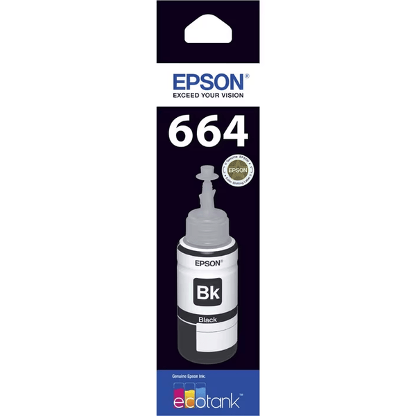 Epson T664 Eco Tank Ink Bottle Black C13T664192 - SuperOffice