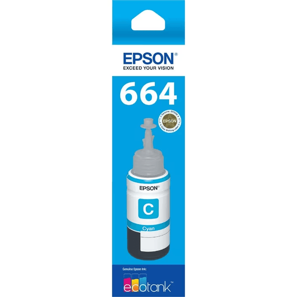 Epson T664 Eco Tank Ink Bottle Cyan C13T664292 - SuperOffice