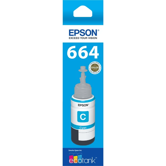 Epson T664 Eco Tank Ink Bottle Cyan C13T664292 - SuperOffice