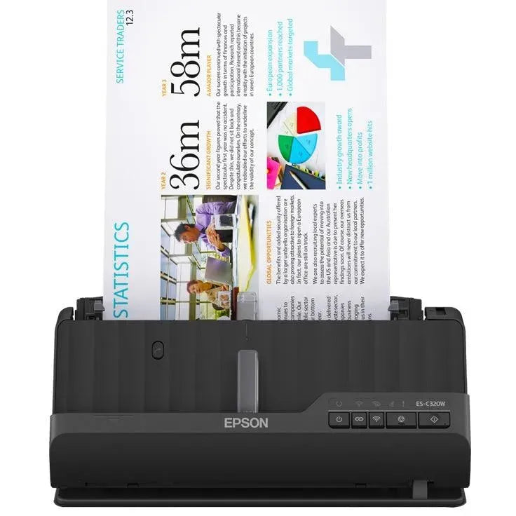 Epson WorkForce ES-C320W Scanner Ultra Compact Document A4 Black B11B270501 - SuperOffice