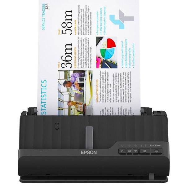 Epson WorkForce ES-C320W Scanner Ultra Compact Document A4 Black EPES-C320W - SuperOffice