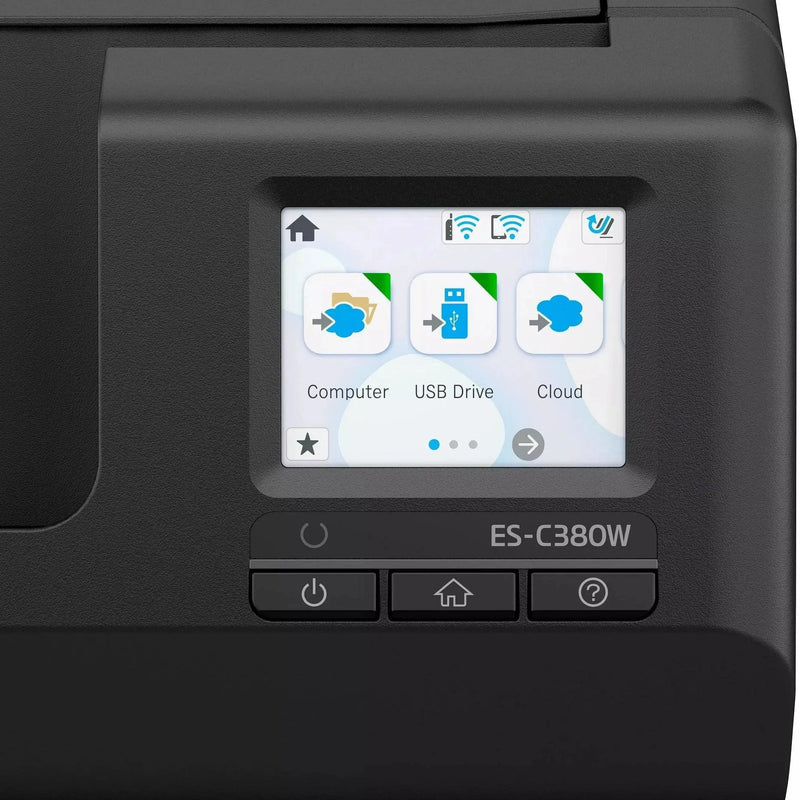 Epson WorkForce ES-C380W Scanner Ultra Compact Document A4 Black B11B269501 - SuperOffice