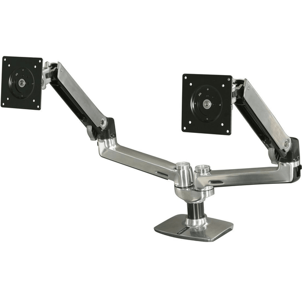 ErgoTron LX Dual Ergonomic Monitor Arm Polished Aluminium Side By Side 45-245-026 - SuperOffice