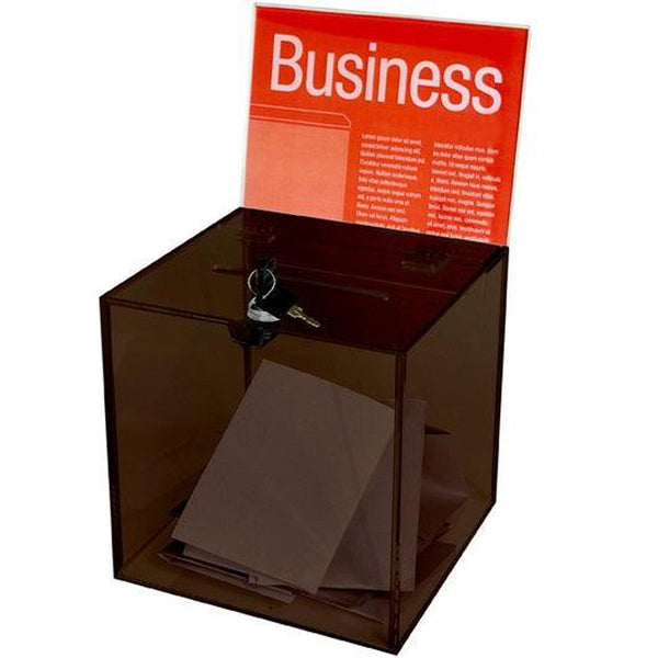 Esselte Ballot Box Lockable Large Smoke 48370 - SuperOffice